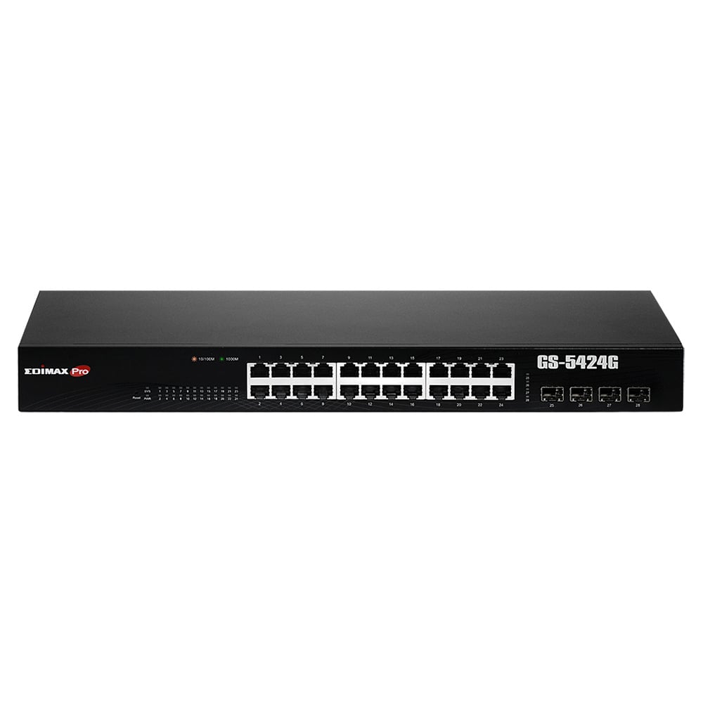 Gigabit Ethernet Switch 24 porte 4 slot SFP, GS-5424G - Edimax ICE-GS5424G