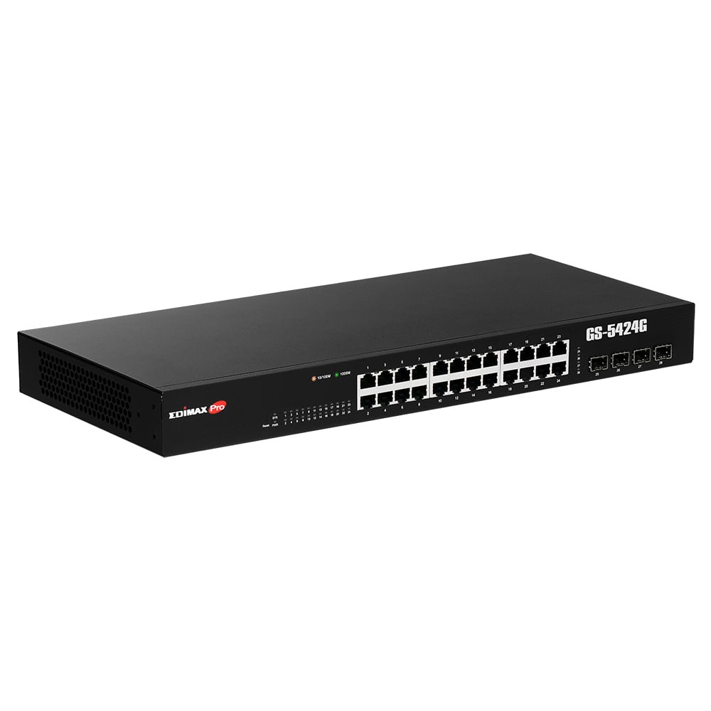 Gigabit Ethernet Switch 24 porte 4 slot SFP, GS-5424G - Edimax ICE-GS5424G