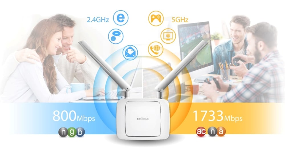 Extender Wi-Fi Dual Band AC2600 per Roaming Domestico, RE23S - Edimax ICE-RE23S