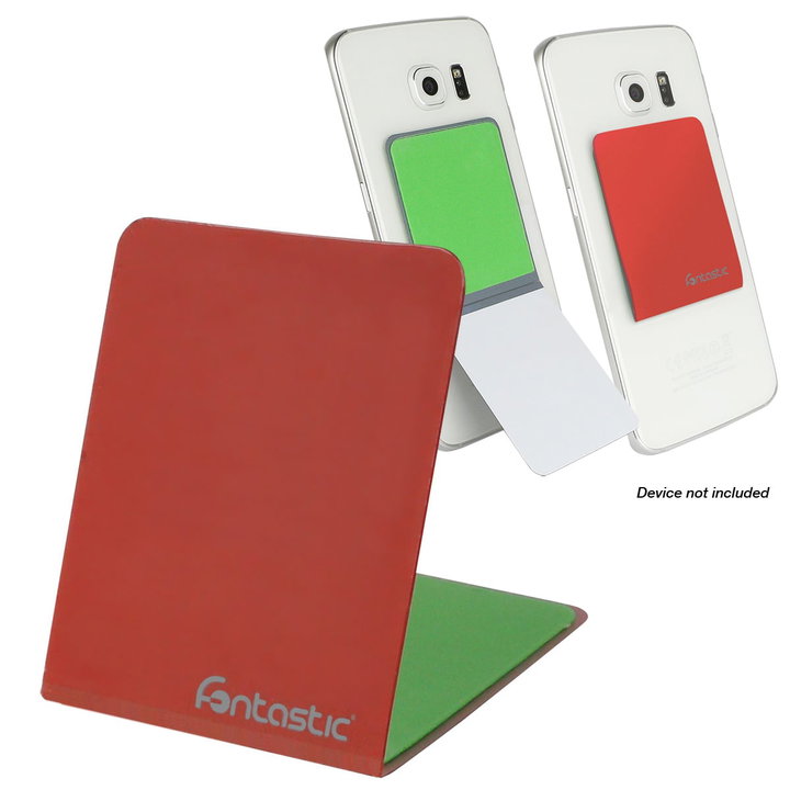 Supporto Smartphone Universale Adesivo Grip Phone con Stand Rosso - Fontastic ICFT-251634