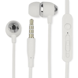 Headphones Audio 3.5 mm with Microphone Volume Control V 5 White - Fontastic ICFT- 253805