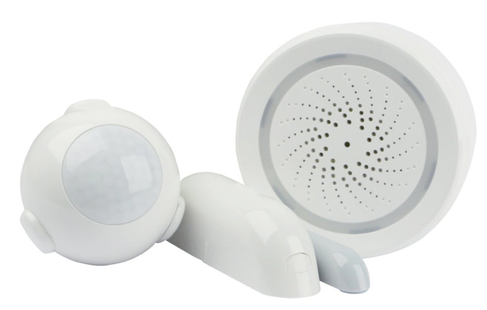 Kit Antifurto Sensore di Movimento a Sirena e 2 Sensori Porta/Finestra - Fontastic ICFT-254406