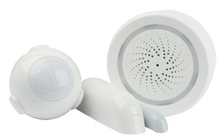 Kit Antifurto Sensore di Movimento a Sirena e 2 Sensori Porta/Finestra - Fontastic ICFT-254406