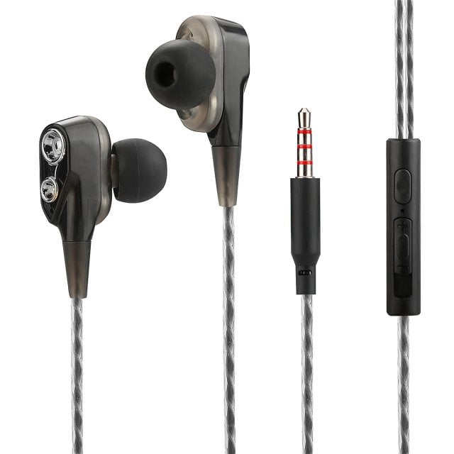 Stereo Ear Duett headphones with Black Microphone and Remote Control - Fontastic ICFT- 255144