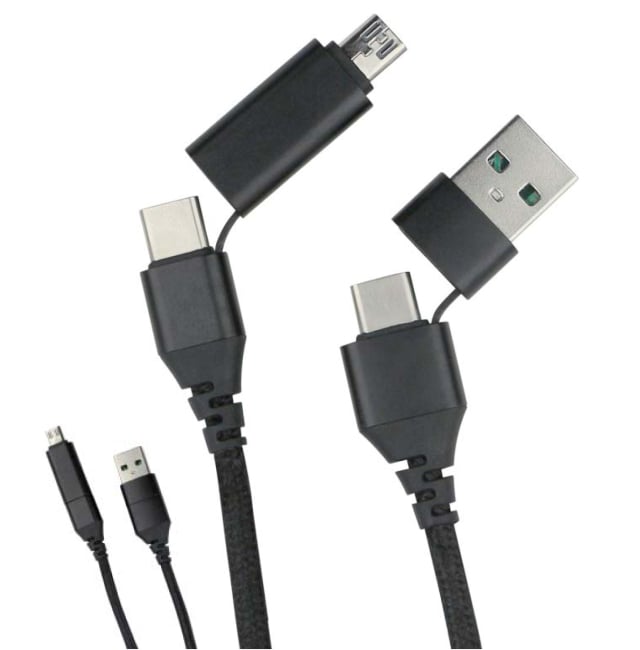 USB-C USB-A and Micro USB 1.2 Black - Fontastic ICFT- 255175