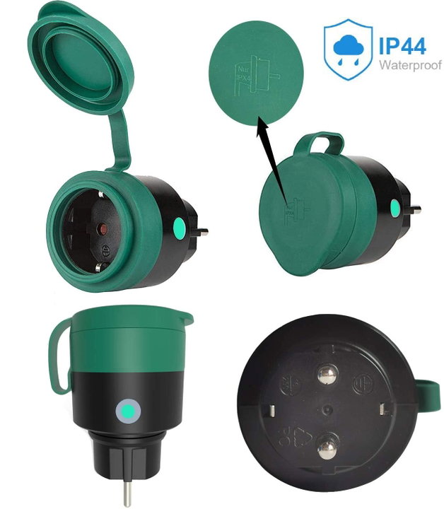 Smart Plug Schuko WiFi Intelligente per Esterno IP44 16A 3680W - Fontastic ICFT-255885