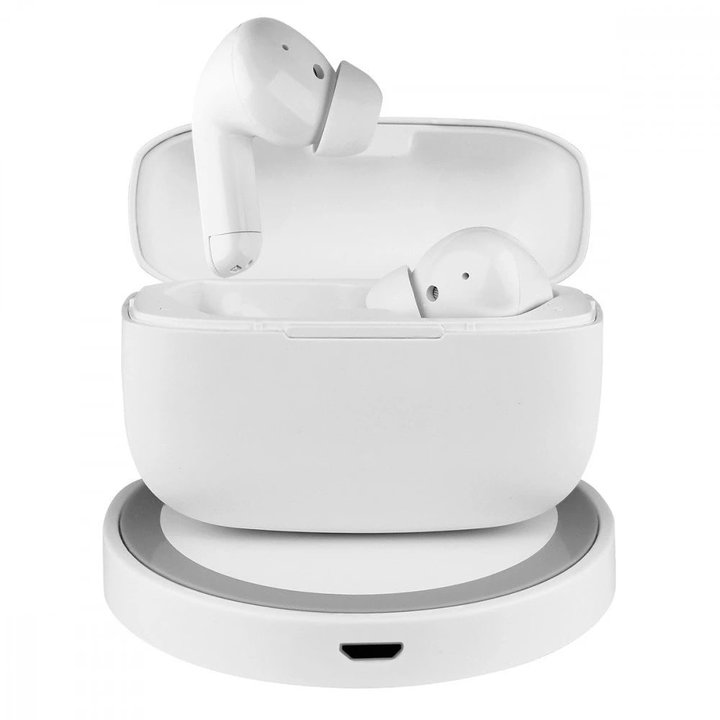 Cuffie Auricolari TWS Jive con Custodia di Ricarica USB-C e Pad Caricatore a Induzione Bianco - Fontastic ICFT-260179