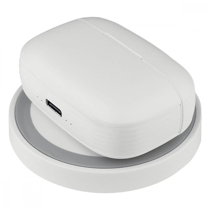 Cuffie Auricolari TWS Jive con Custodia di Ricarica USB-C e Pad Caricatore a Induzione Bianco - Fontastic ICFT-260179