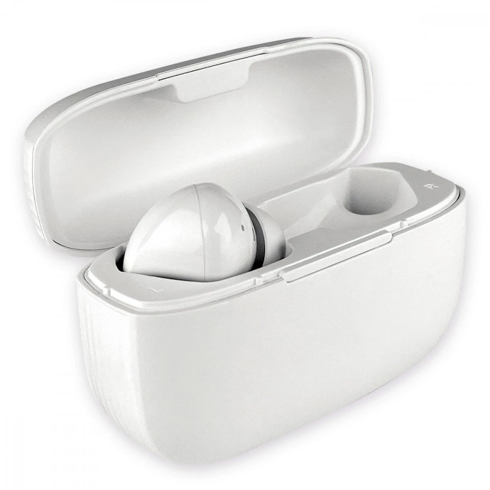 TWS Jive headphones with USB-C Recharge Case and White Induction Loader Pad - Fontastic ICFT- 260179
