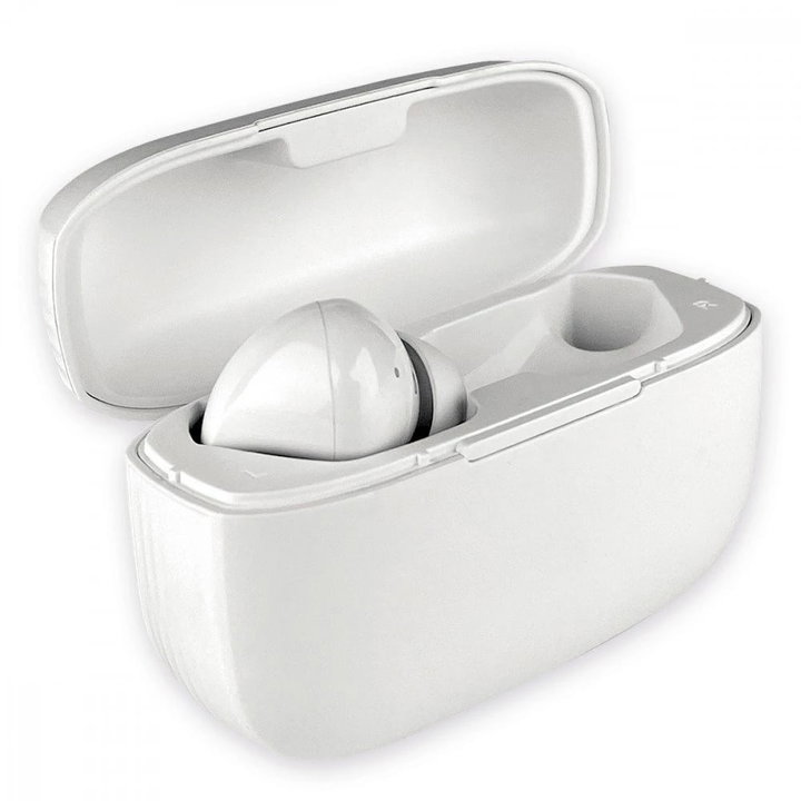 Cuffie Auricolari TWS Jive con Custodia di Ricarica USB-C e Pad Caricatore a Induzione Bianco - Fontastic ICFT-260179