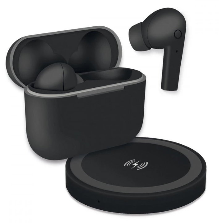 Cuffie Auricolari TWS Jive con Custodia di Ricarica USB-C e Pad Induzione Nero - Fontastic ICFT-261411