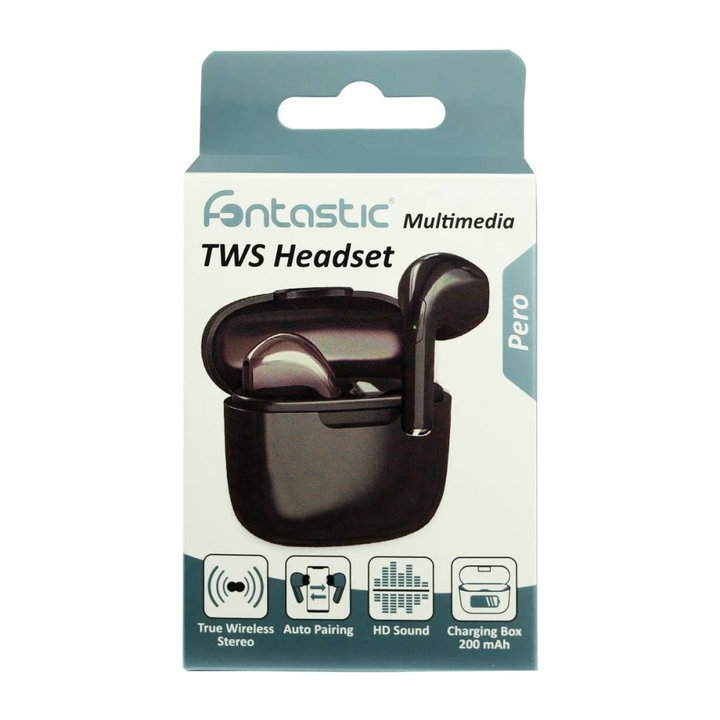 Auricolari true wireless BT 5.1 con custodia di ricarica nero - Fontastic ICFT-263262