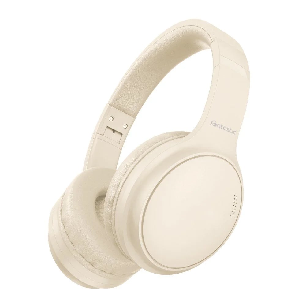 Cuffie Stereo Wireless Pieghevole con Microfono Tonic Beige - Fontastic ICFT-263378