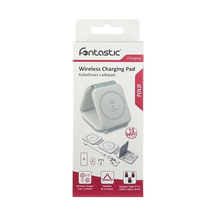Wireless Charging Station Qi Folding Magnetic for Smartphones and Smartwatch - Fontastic ICFT- 263446