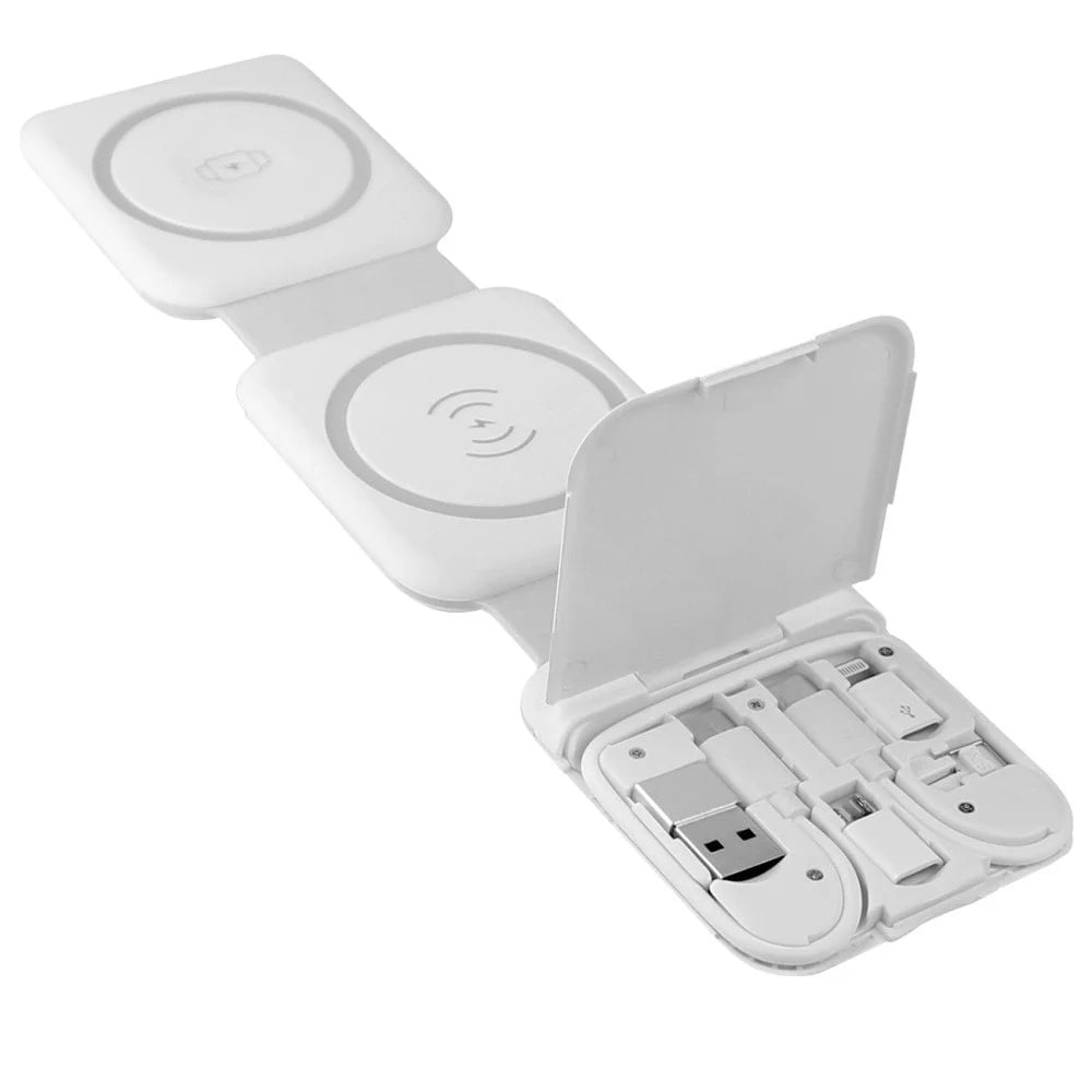 Wireless Charging Station Qi Folding Magnetic for Smartphones and Smartwatch - Fontastic ICFT- 263446