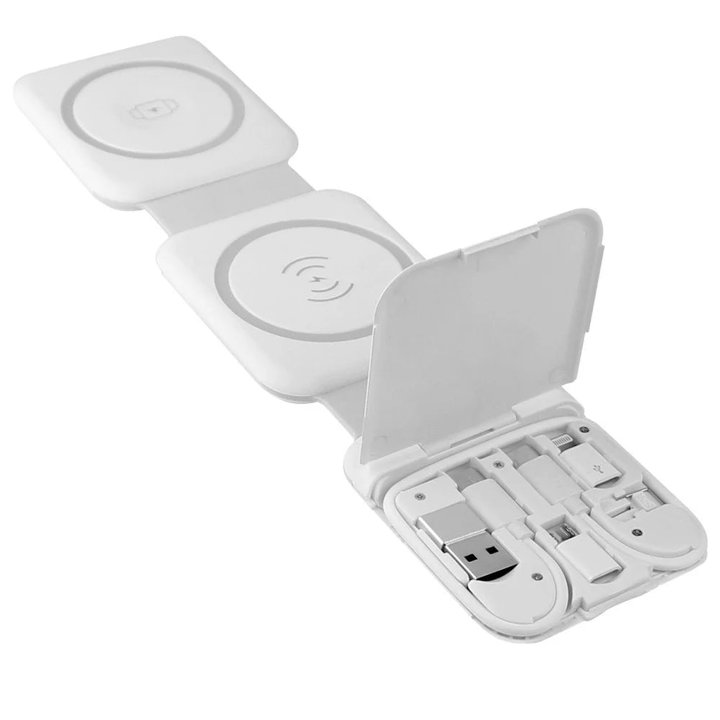 Wireless Charging Station Qi Folding Magnetic for Smartphones and Smartwatch - Fontastic ICFT- 263446