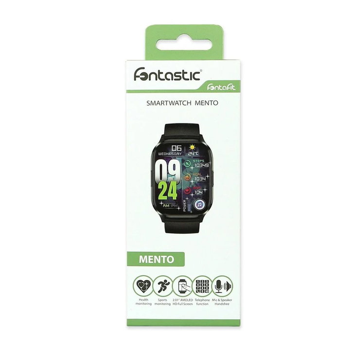 Smartwatch Fitness Bluetooth V 5.3 Mento Display 2,01' IP 67 Black - Fontastic ICFT- 264290
