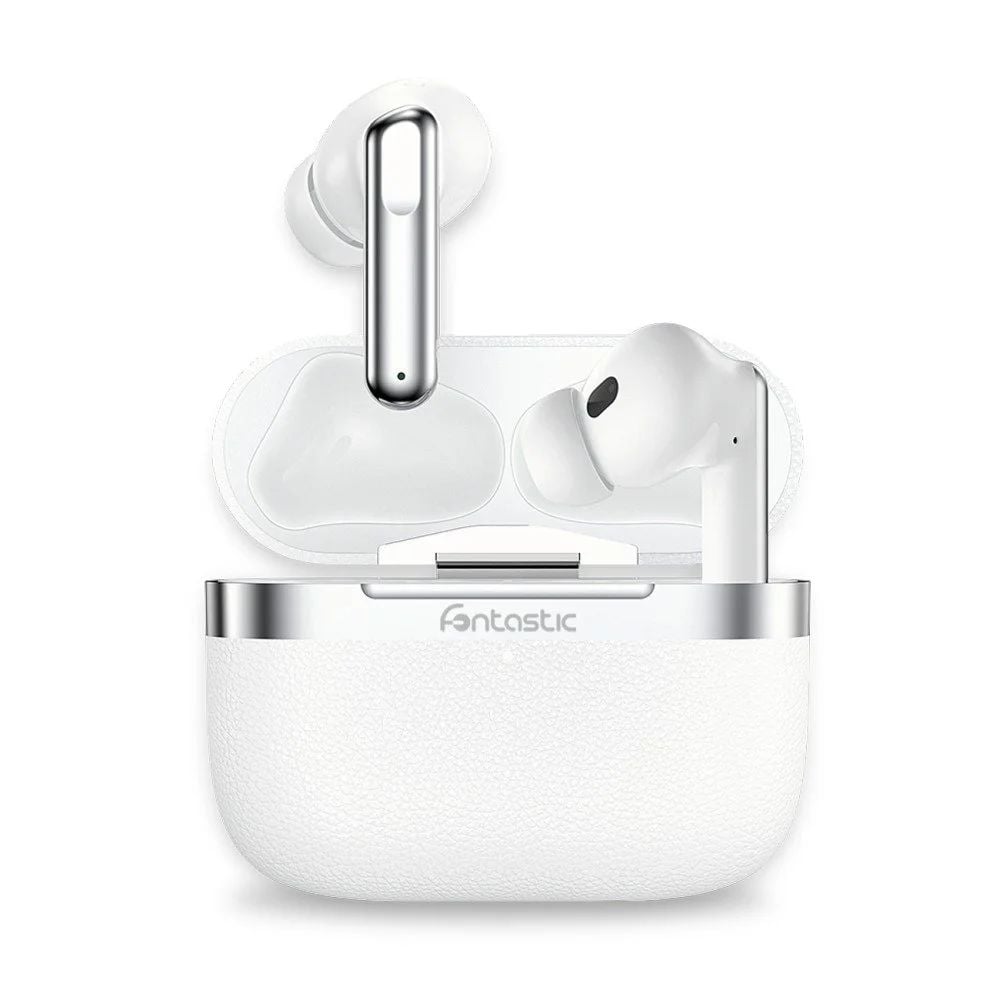 Cuffie Auricolari BT 5.4 TWS con Hybrid ANC + ENC 6 Microfoni Custodia USB-C™ e Ricarica Wireless Bianco - Fontastic ICFT-264733