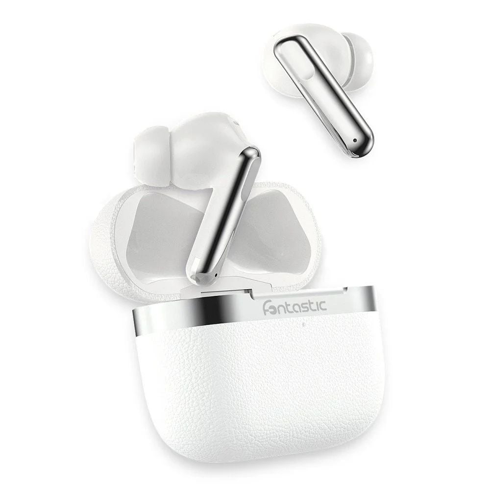 Cuffie Auricolari BT 5.4 TWS con Hybrid ANC + ENC 6 Microfoni Custodia USB-C™ e Ricarica Wireless Bianco - Fontastic ICFT-264733