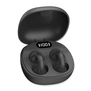 Headphones Earphones BT 5.4 TWS with USB-C Charging Case Smart Touch Screen LCD Black - Fontastic ICFT- 264764