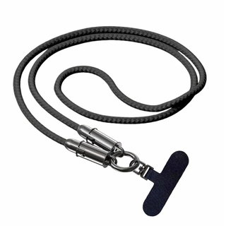 Cavo USB-C Maschio Maschio con Lanyard Integrato 60W PD Nylon e Alluminio, Nero - Fontastic ICFT-265525