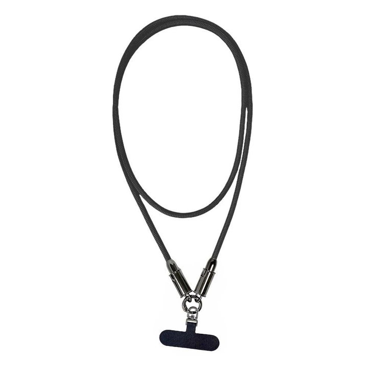 Cavo USB-C Maschio Maschio con Lanyard Integrato 60W PD Nylon e Alluminio, Nero - Fontastic ICFT-265525