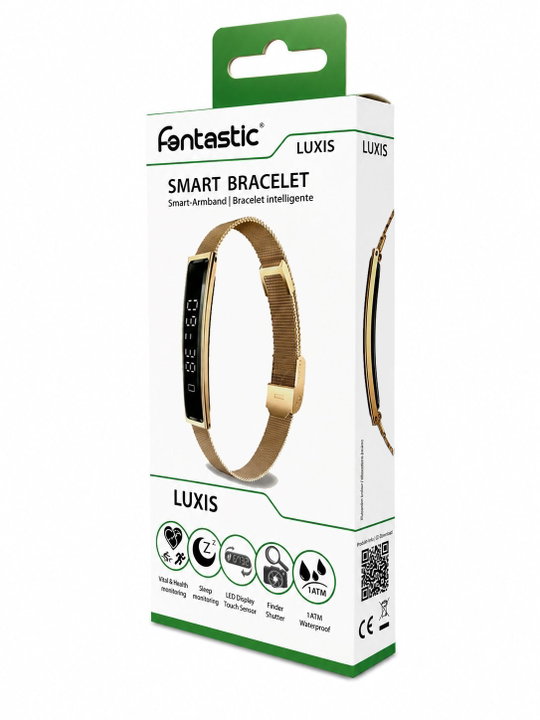 Bracelet Smart Fitness Bluetooth 5.3 Gold LED Display - Fontastic ICFT- 265709