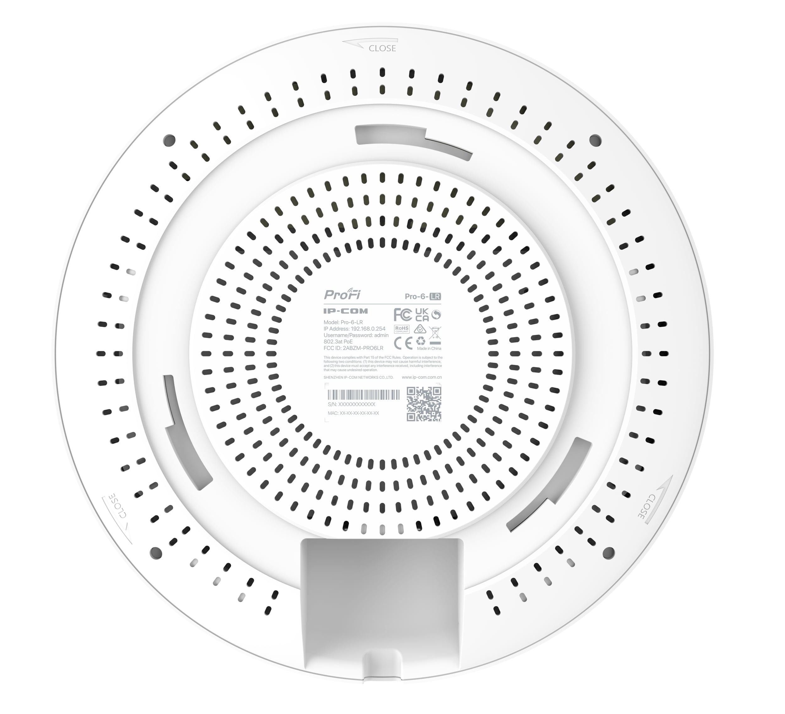 Punto di Accesso a Lungo Raggio Dual Band 802.11AX, PRO-6-LR - Ip-com ICIP-PRO6LR