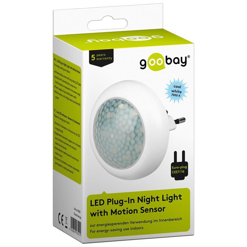Luce LED Notturna compatta con Sensore di Movimento ad Infrarossi - Goobay ICLLE002
