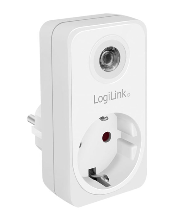 Adattatore Presa con Sensore Crepuscolare 1x CEE 7/3 IP20 - Logilink ICLLE004SEN