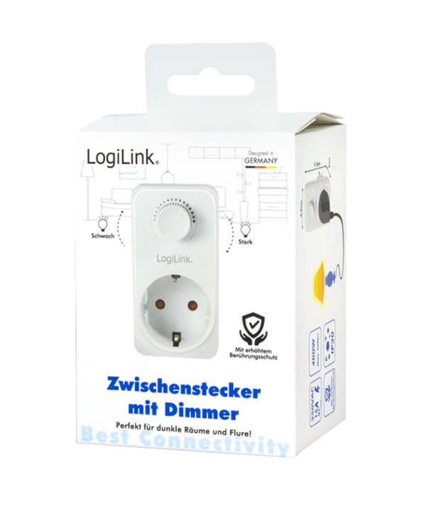 Adattatore Presa con Dimmer 1x CEE 7/3 IP20 - Logilink ICLLE005DIM