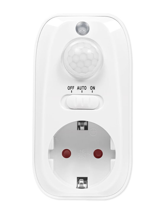 Adattatore Presa con Rilevatore di Movimento PIR 1x CEE 7/3 IP20 - Logilink ICLLE006MOT