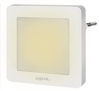 Luce Notturna LED Quadrata con Sensore Crepuscolare Bianco Caldo - Logilink ICLLE08
