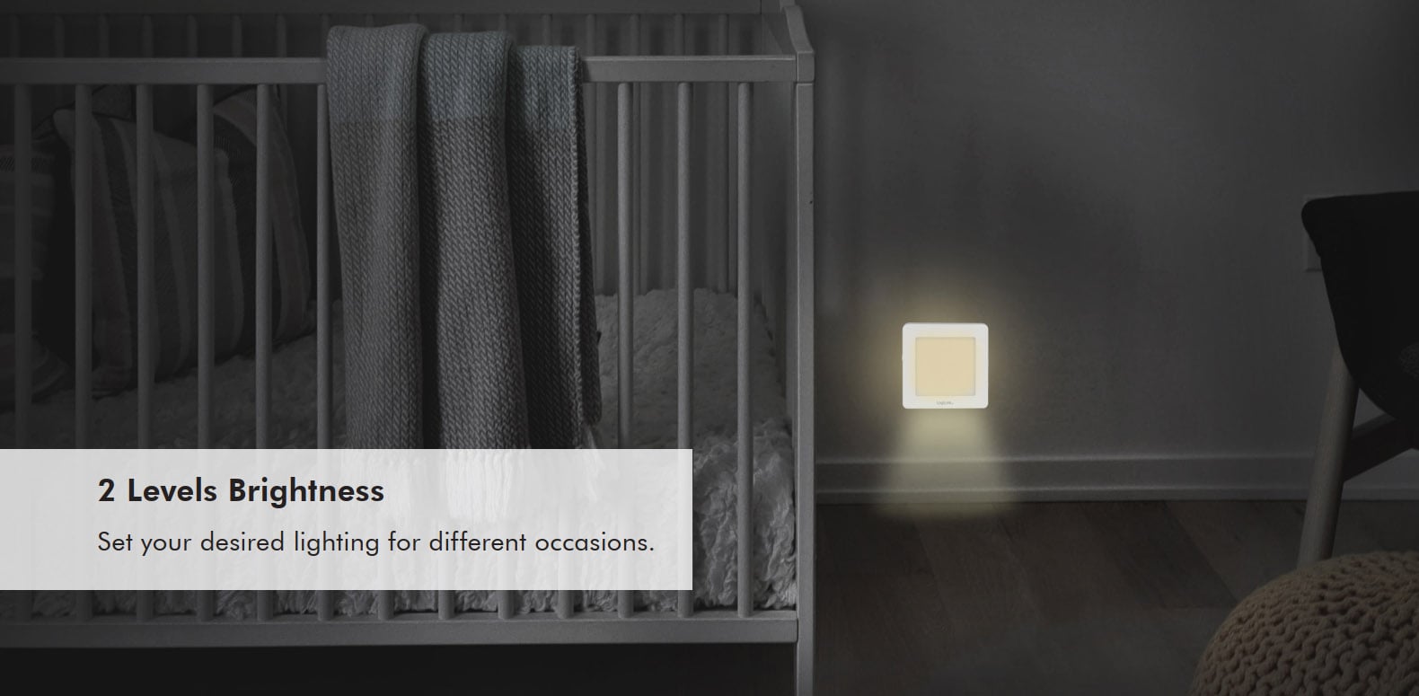 Luce Notturna LED Quadrata con Sensore Crepuscolare Bianco Caldo - Logilink ICLLE08
