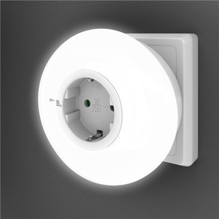 Luce Notturna 3 LED Plug-In Sensore Crepuscolare Bianco Freddo - Goobay ICLLE09
