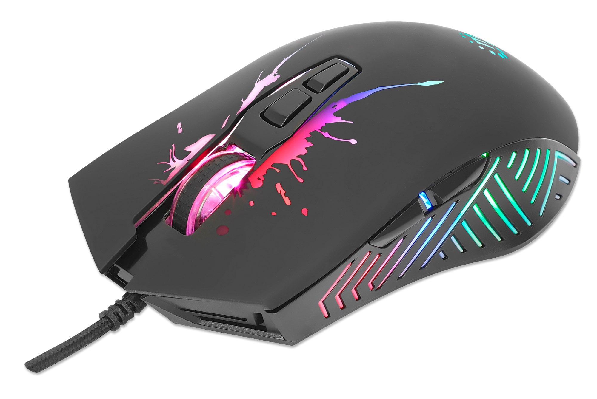 Optical Mouse USB Gaming 7200 Dpi LED Backlight RGB - Manhattan ICMG 220
