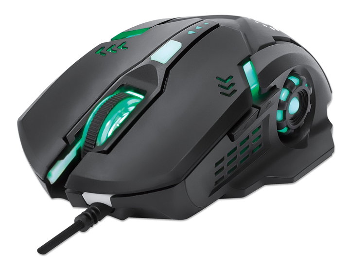 Mouse ottico USB gaming 3200 Dpi retroilluminazione LED RGB - Manhattan ICMG782
