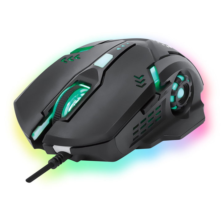 Mouse ottico USB gaming 3200 Dpi retroilluminazione LED RGB - Manhattan ICMG782