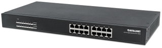 Switch Gigabit 16 Porte Ethernet PoE+ Nero - Intellinet ICNSP016