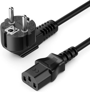 Power cable C 13 F Schuko angled 1,8 m black - Manhattan ICOC 01 -NC-B