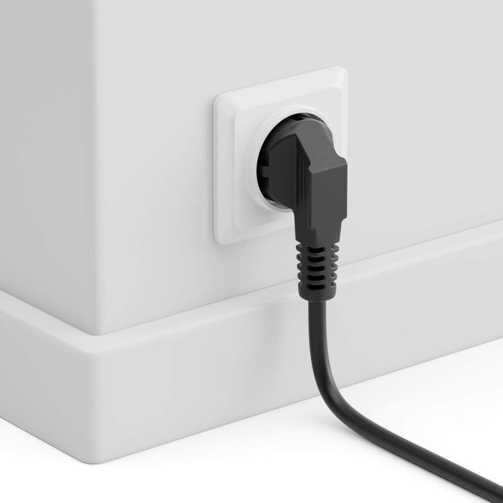 Power cable C 13 F Schuko angled 1,8 m black - Manhattan ICOC 01 -NC-B