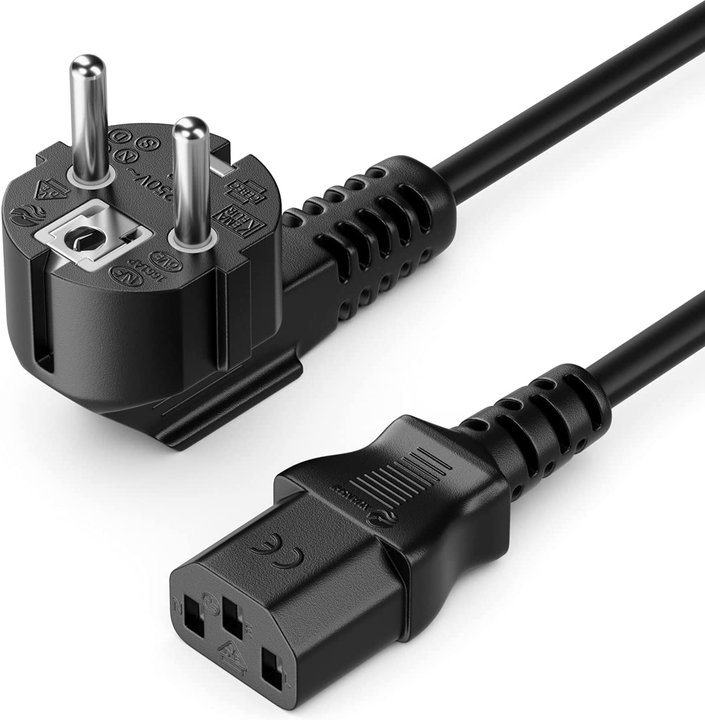 Power cable C 13 F Schuko angled 3 m black - Manhattan ICOC 01 -NC-B/ 30