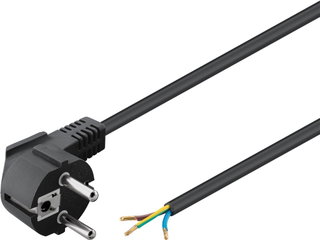 Power cable with Schuko plug angled 1,5 m - Goobay ICOC 01 -NC-B/A