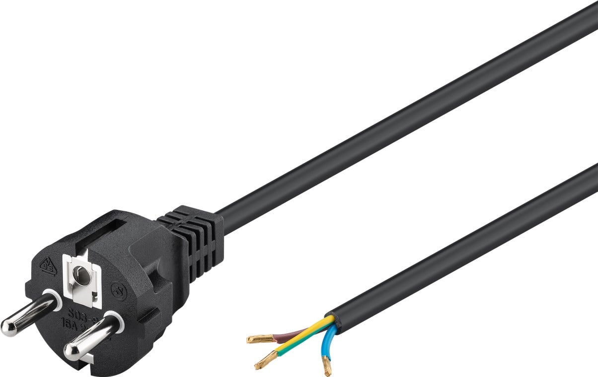 Cavo alimentazione assemblare a Schuko 1,5m - Goobay ICOC 01-NC-D/A
