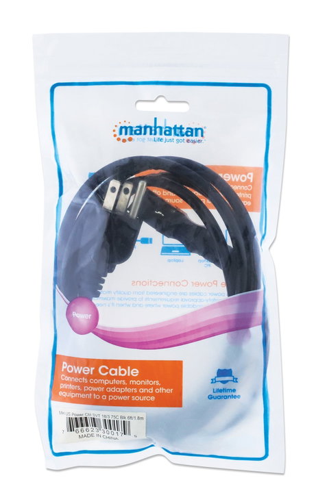 1,8 black power cable - Manhattan ICOC 01 -NC-US