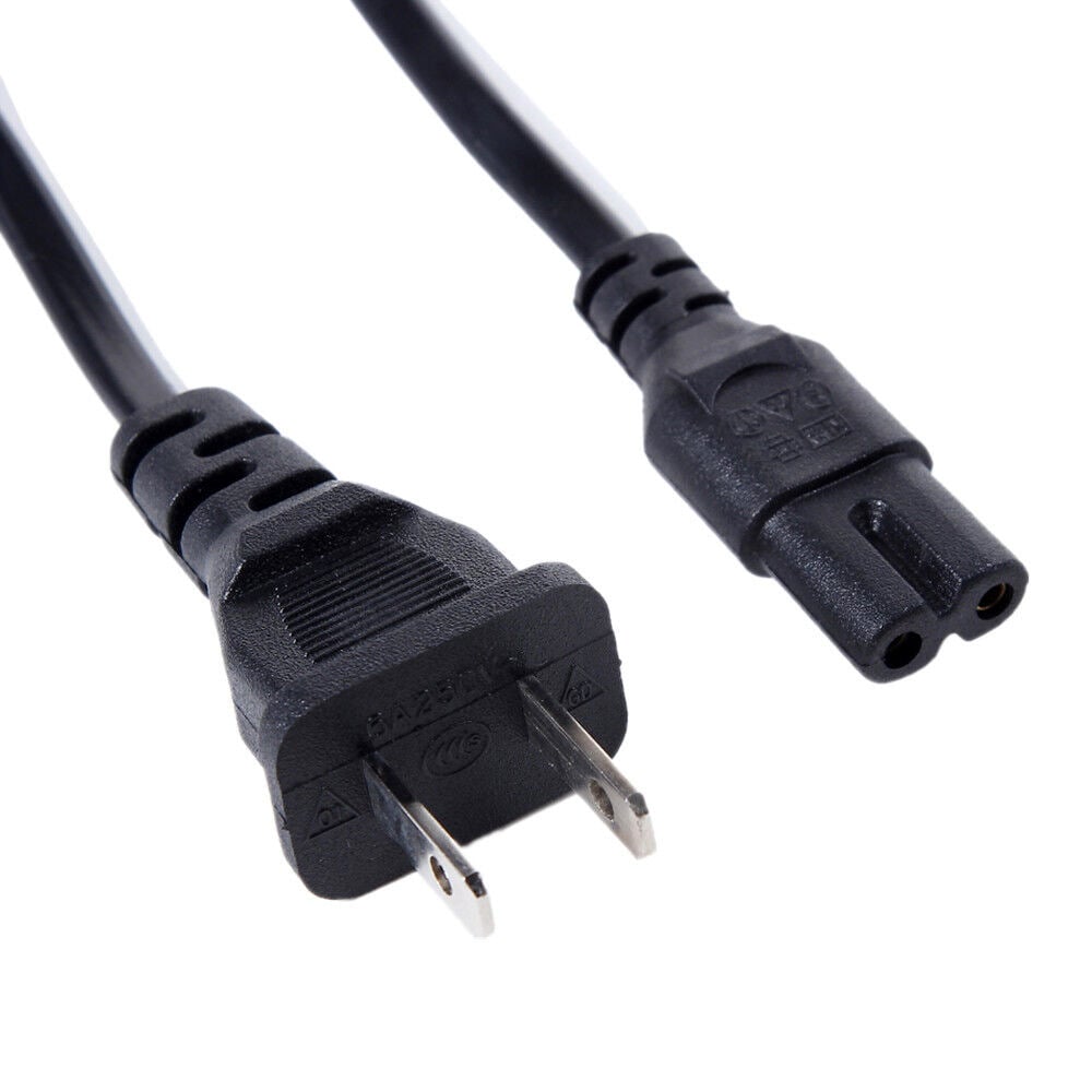 Cavo di Alimentazione C7 F a Spina Americana NEMA 5-15P 1,8m Nero - ICOC 01-NC-USC7