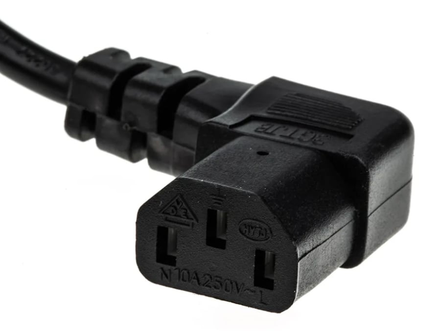 Cavo alimentazione C13 F angolato a spina italiana 1,8m nero - Manhattan ICOC 01-NC/ANG