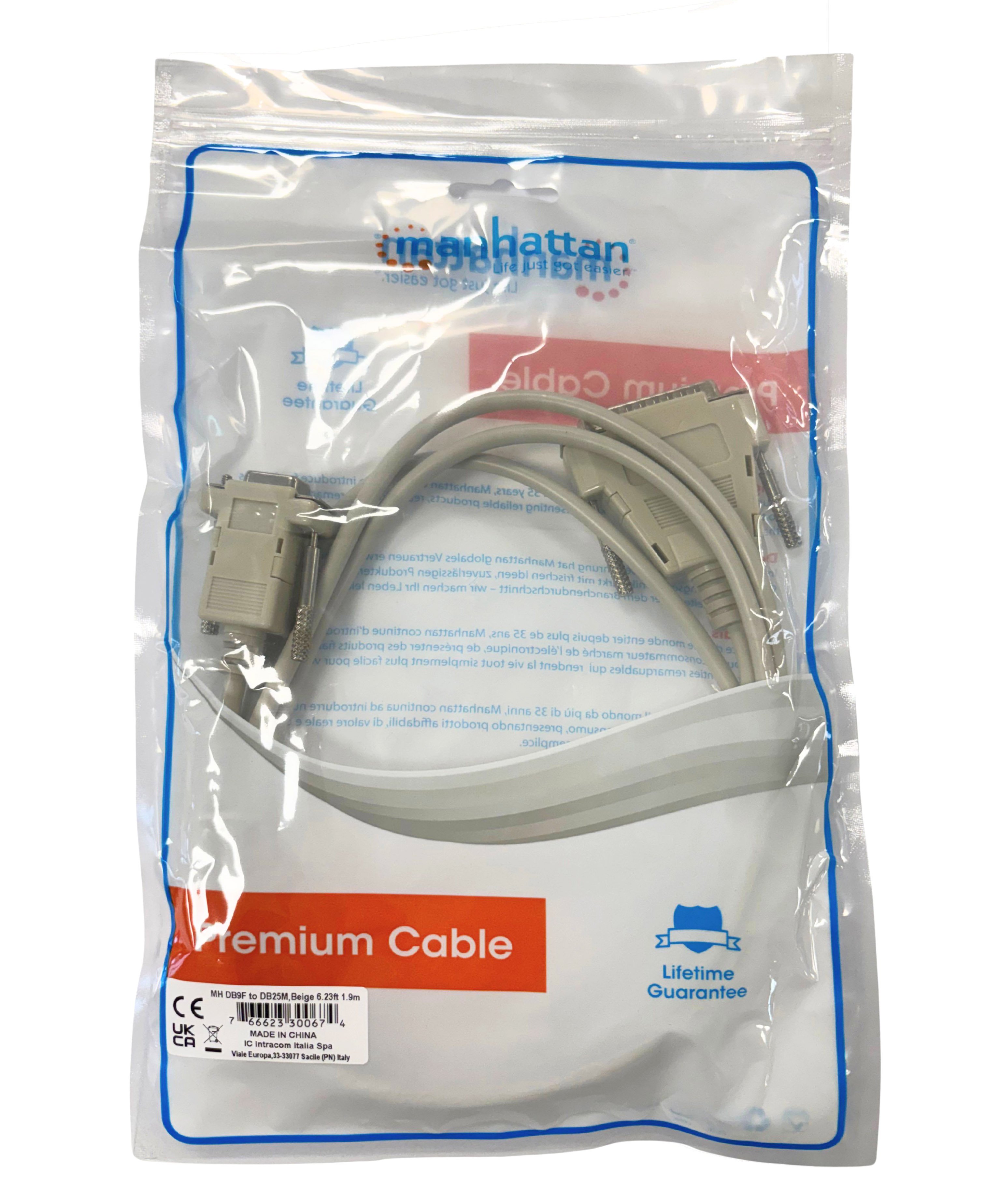 Cable AT crossover DB 9 F/DB 25 M 1,8 m - Manhattan ICOC 010 -NM
