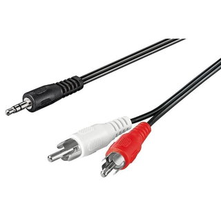 Stereo cable jack 3.5 mm M to 2 x RCA M 1.5 m black - Goobay ICOC 018 -NC- 20