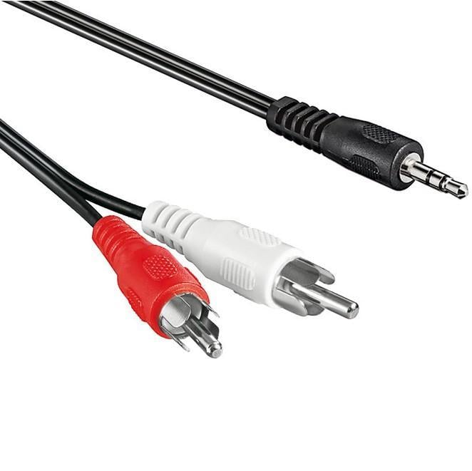 Stereo cable jack 3.5 mm M to 2 x RCA M 1.5 m black - Goobay ICOC 018 -NC- 20
